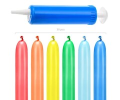Modeleerballonnen 30 Stuks + Pompje