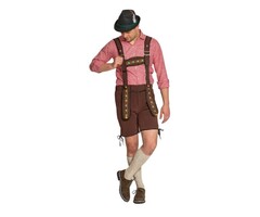 Lederhose kort Johann / Donkerbruin