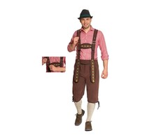 Lederhose Lang Johann  / Donkerbruin