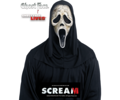 Ghost Face Aged Masker met Capuchon Officiele Licentie
