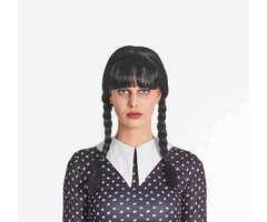 Pruik met Zwart Vlechten