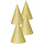 Feesthoedjes Goudkleurig 16cm / 4 Stuks
