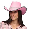Cowboyhoed Roze met Pailletten Zilver