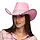 Cowboyhoed Roze met Pailletten Zilver