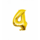 Folieballon Cijfer Goud / 86cm - Cijfer 4