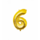 Folieballon Cijfer Goud / 86cm - Cijfer 6