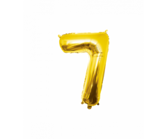 Folieballon Cijfer Goud / 86cm - Cijfer 7