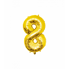 Folieballon Cijfer Goud / 86cm - Cijfer 8