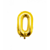 Folieballon Cijfer Goud / 86cm - Cijfer 0