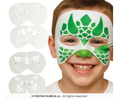 Make-up Stencils 4 Stuks  PVC / Assortiment