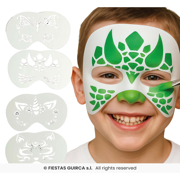 Make-up Stencils 4 Stuks  PVC / Assortiment