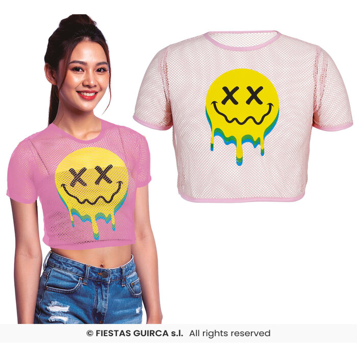 Emoticon Mesh Top / Dames
