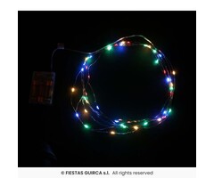 Kostuumlichtjes  Ijzerdraad 5m/ 50 Lampjes / Multicolor