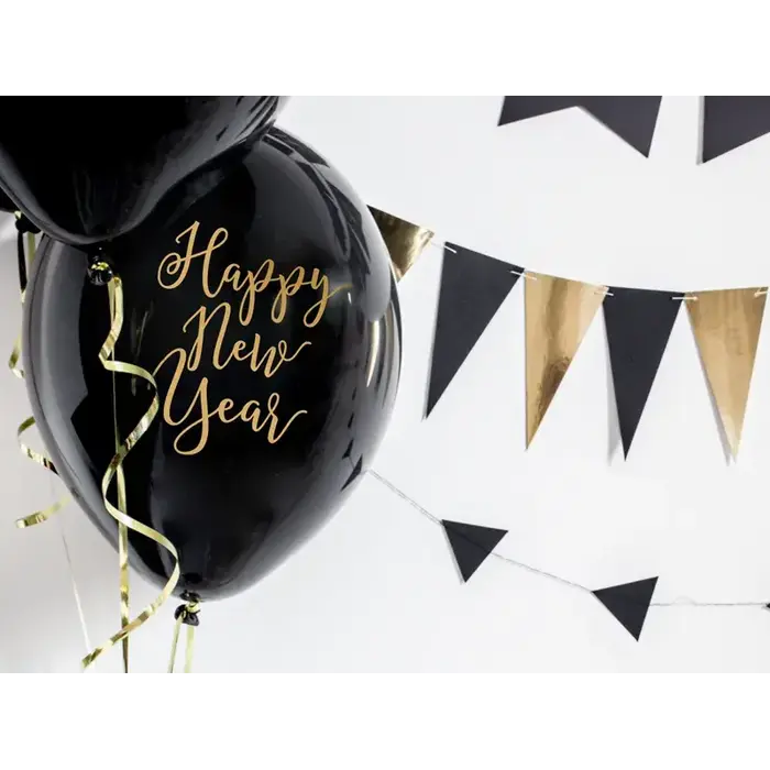 Latex Ballonnen "Happy New Year" 30cm /  6 Stuks