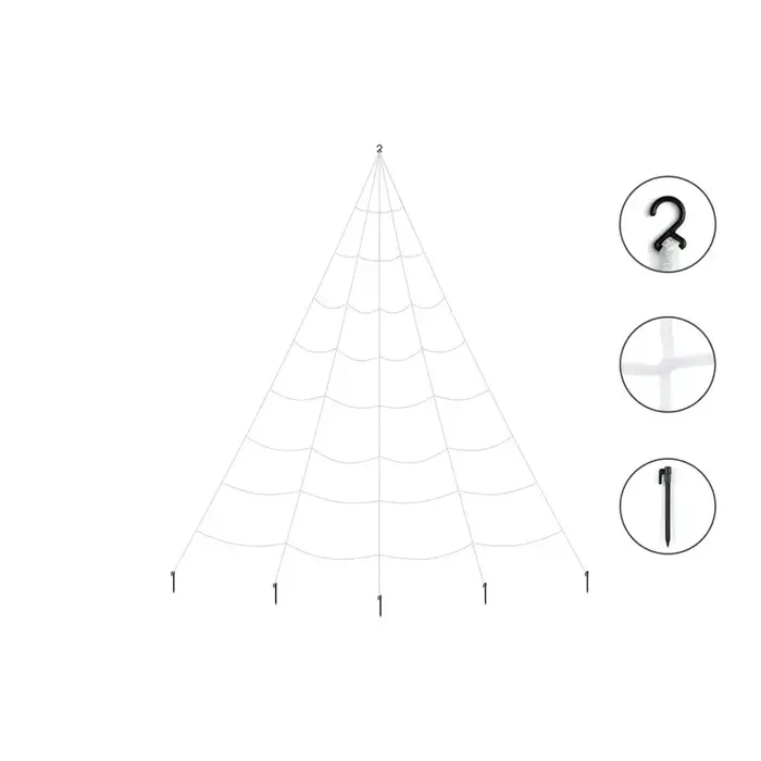 Spinnenweb Draad Wit / 5x4m