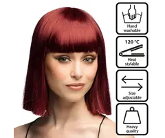 Pruik Bob Djamilla / Bruin