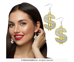 Dollar Oorbellen / 2 Stuks