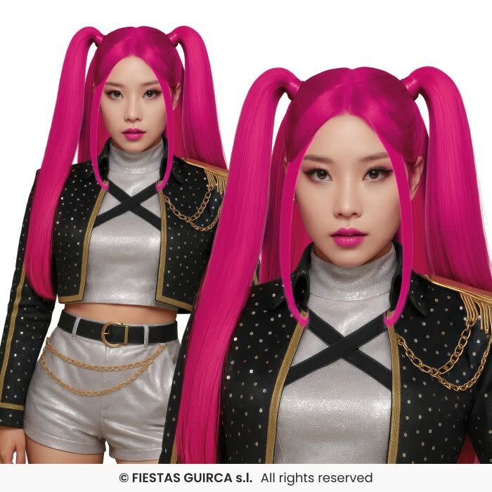 Pop Charm Pruik  Roze