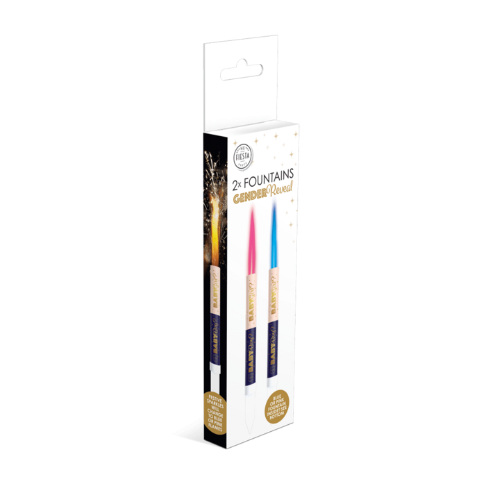 Ijsfonteinen Gender Reveal Roze / 2 Stuks