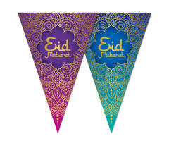 Vlaggenlijn Papier 6m 20x30cm - Eid Mubarak
