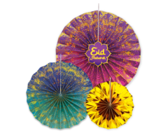 3x Decoratiewaaier Eid Mubarak