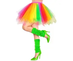 Tutu met onderrok / Flashy Regenboog