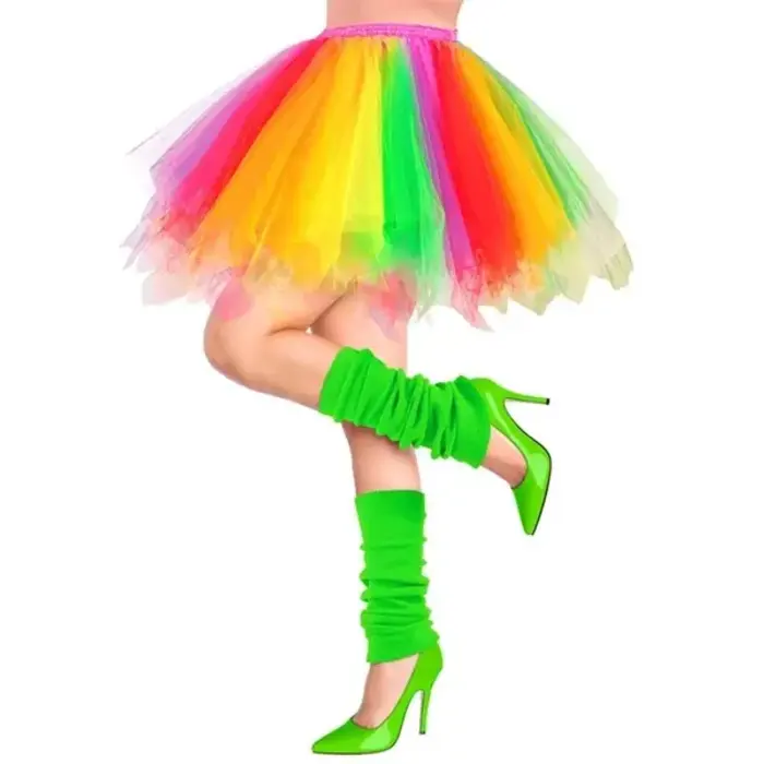 Tutu met onderrok / Flashy Regenboog
