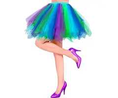 Tutu met onderrok / Aquatic Colors