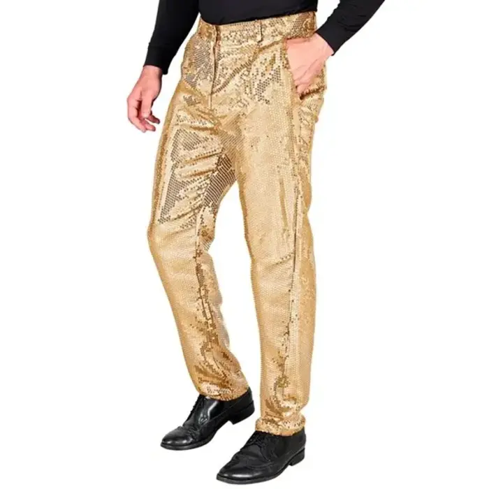 Herenbroek Sequin / Goud