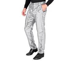 Herenbroek Sequin / Zilver