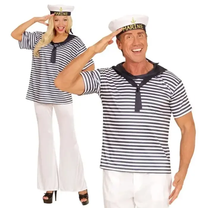 Marine Set /  Shirt + Hoedje