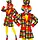 Clown Kleurrijke Jas / Coat