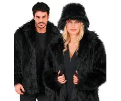 Fluffy Bontjas / Zwart