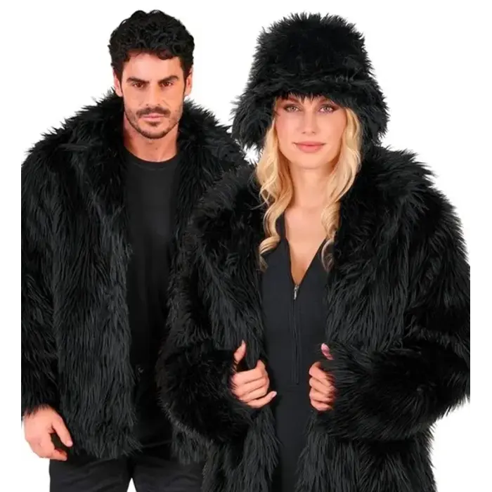 Fluffy Bontjas / Zwart