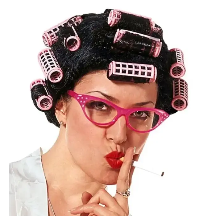 Wanhopige Huisvrouw Pruik / Met krulspelden