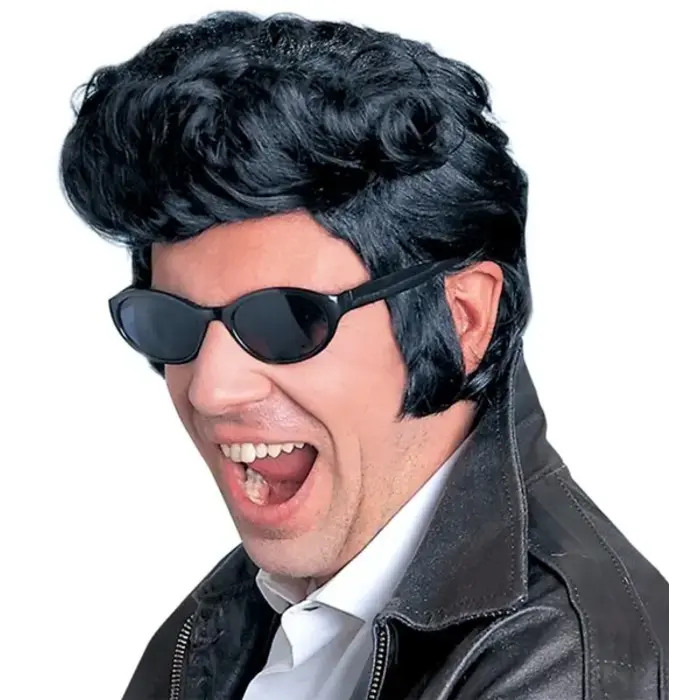 Rock 'N Roll Pruik Singer / Zwart