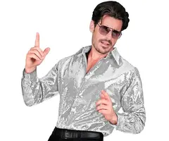 Party Shirt Sequin / Zilver