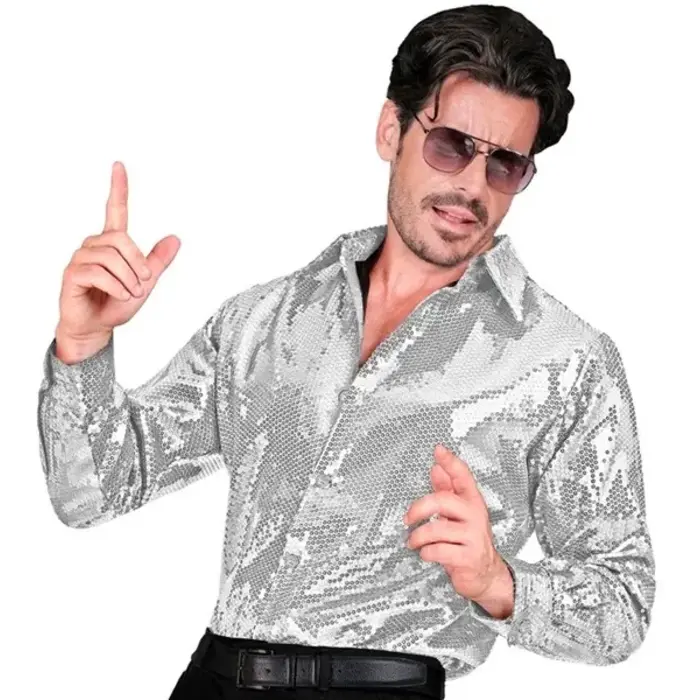 Party Shirt Sequin / Zilver