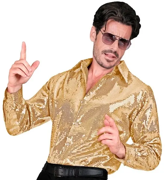 Party Shirt Sequin / Goud