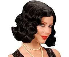 Roaring 20's Pruik / Zwart