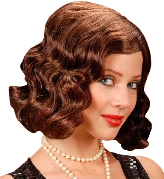 Roaring 20's Pruik / Bruin