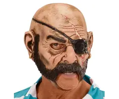 Latex Piratenmasker / Open mond