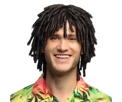 Pruik Levi / Zwarte Pijpenkrullen