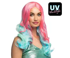 Pruik Nixie / Roze & Turquoise