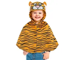 Plush Tijger Poncho / 1-2 Jaar