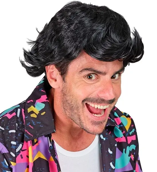 Funny Detective Pruik Zwart