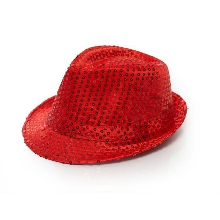 Spangles Paillet Hoedje / Rood