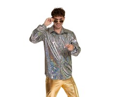 Shiny Disco Shirt / Zilver