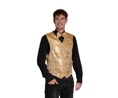 Shiny Gilet + Strik /  Goud