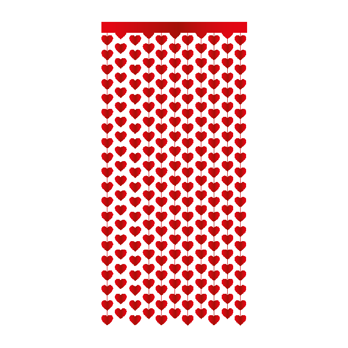 Deurgordijn 1m x 1m90 / Love Hartjes